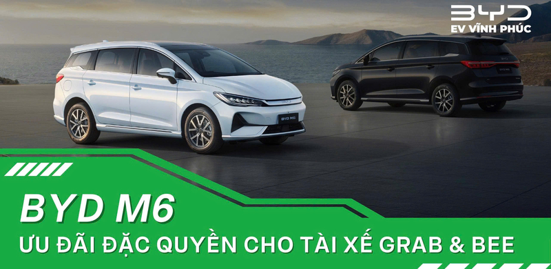 BYD M6 – Ưu Đãi Đặc Quyền Cho Tài Xế Grab & Bee Khi Sở Hữu BYD M6 Trong Tháng 11!