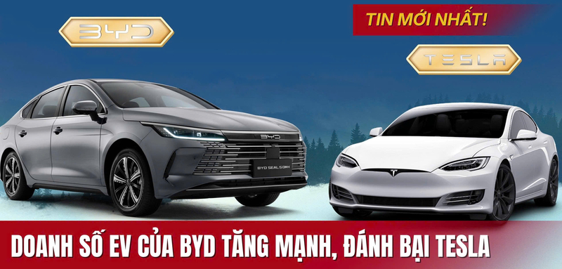 Tin nóng: BYD soán ngôi Tesla – Doanh số EV toàn cầu dẫn đầu năm 2025