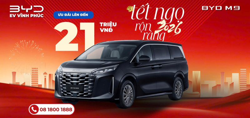 Giá BYD M9 2026 Tại Vĩnh Phúc – Ưu Đãi Mới Nhất, Quà Tặng Hấp Dẫn!